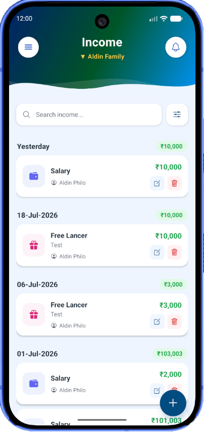 FimNest income management screen